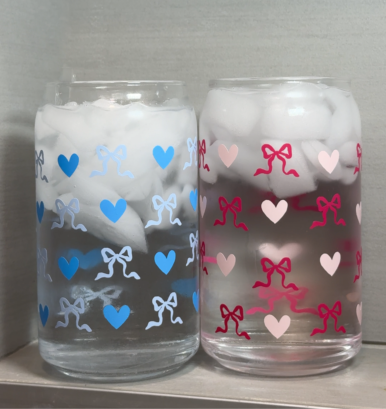 Heart and Bow Glass