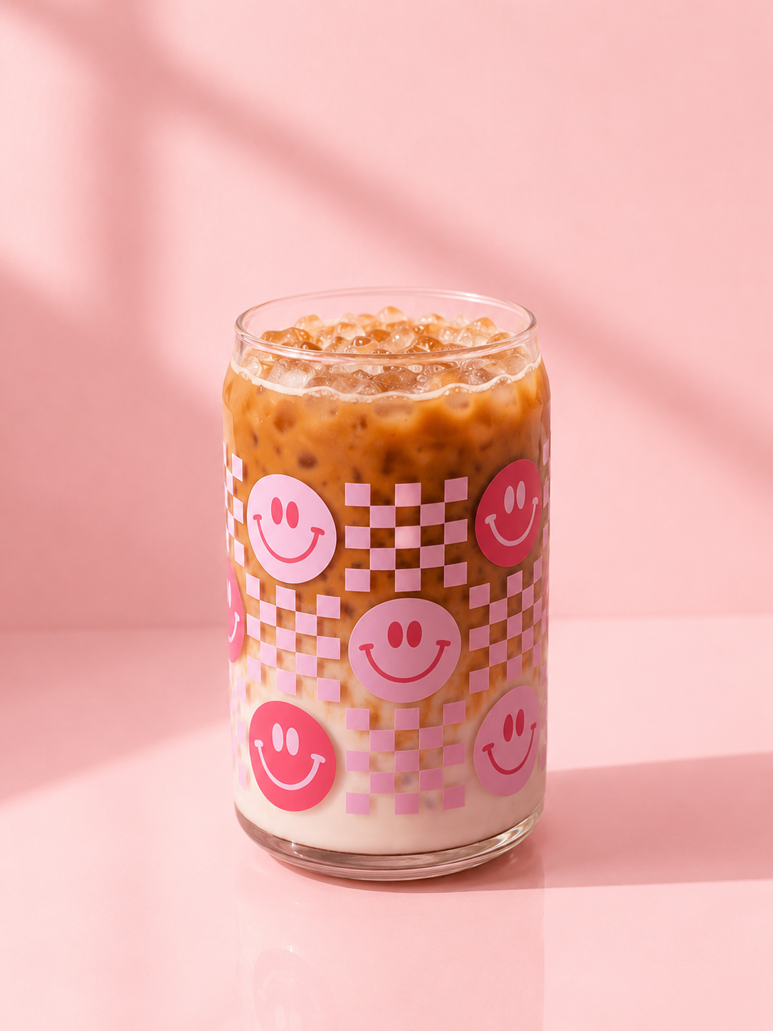 Smiley Face Checkered Glass