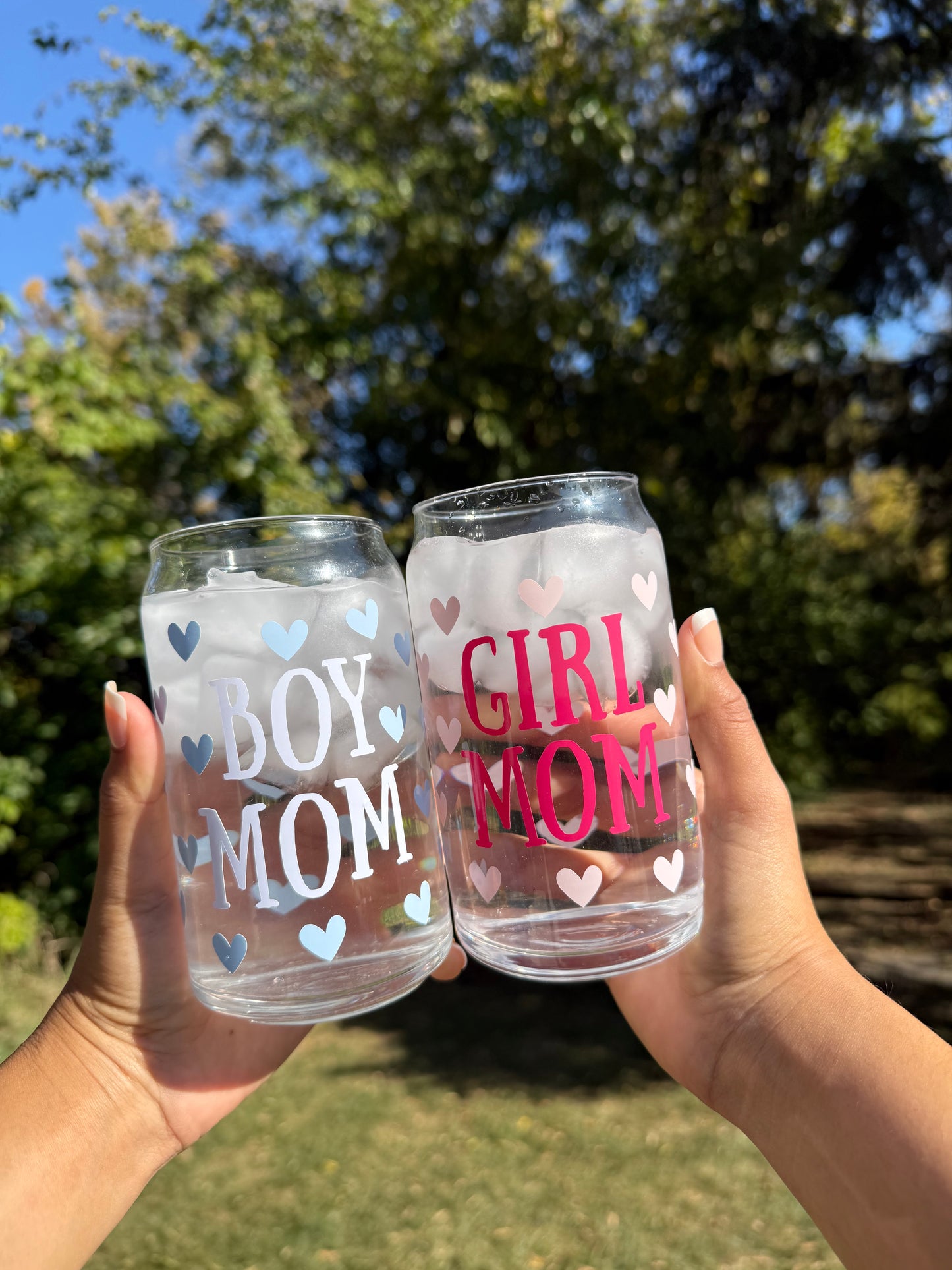 Boy or Girl Mom Glass