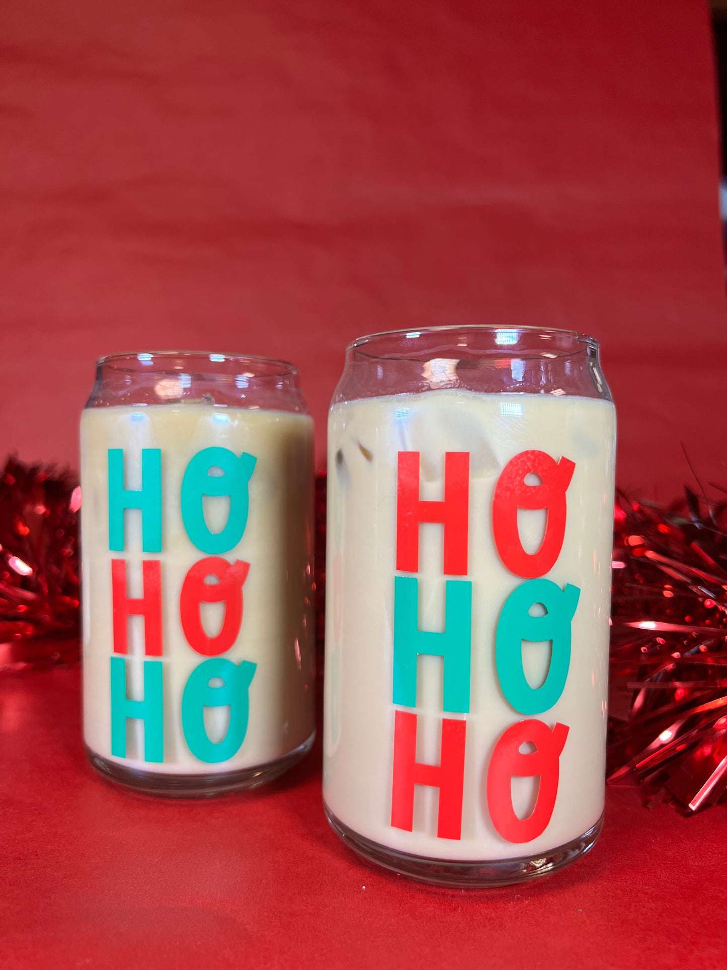 HO HO HO Glass Coffee Cup
