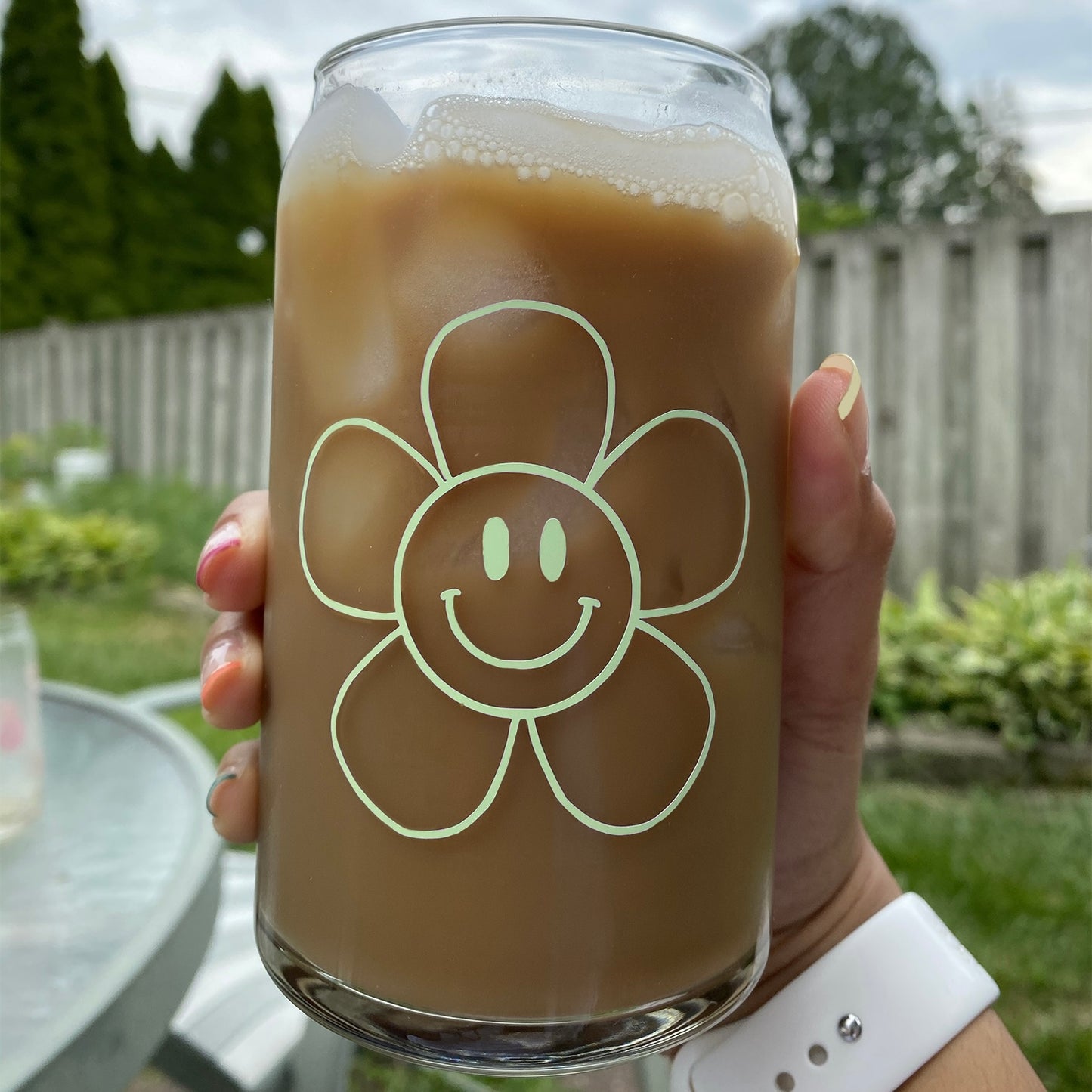 Flower Smiley Face Coffee Cup