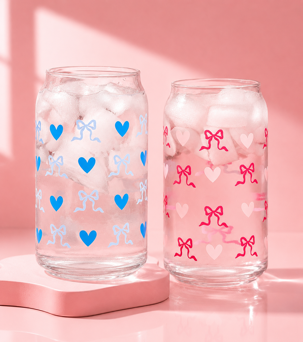 Heart and Bow Glass