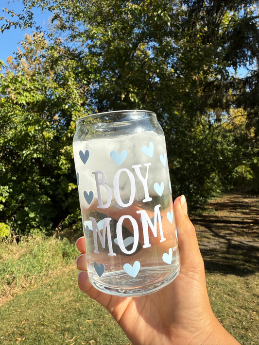 Boy or Girl Mom Glass