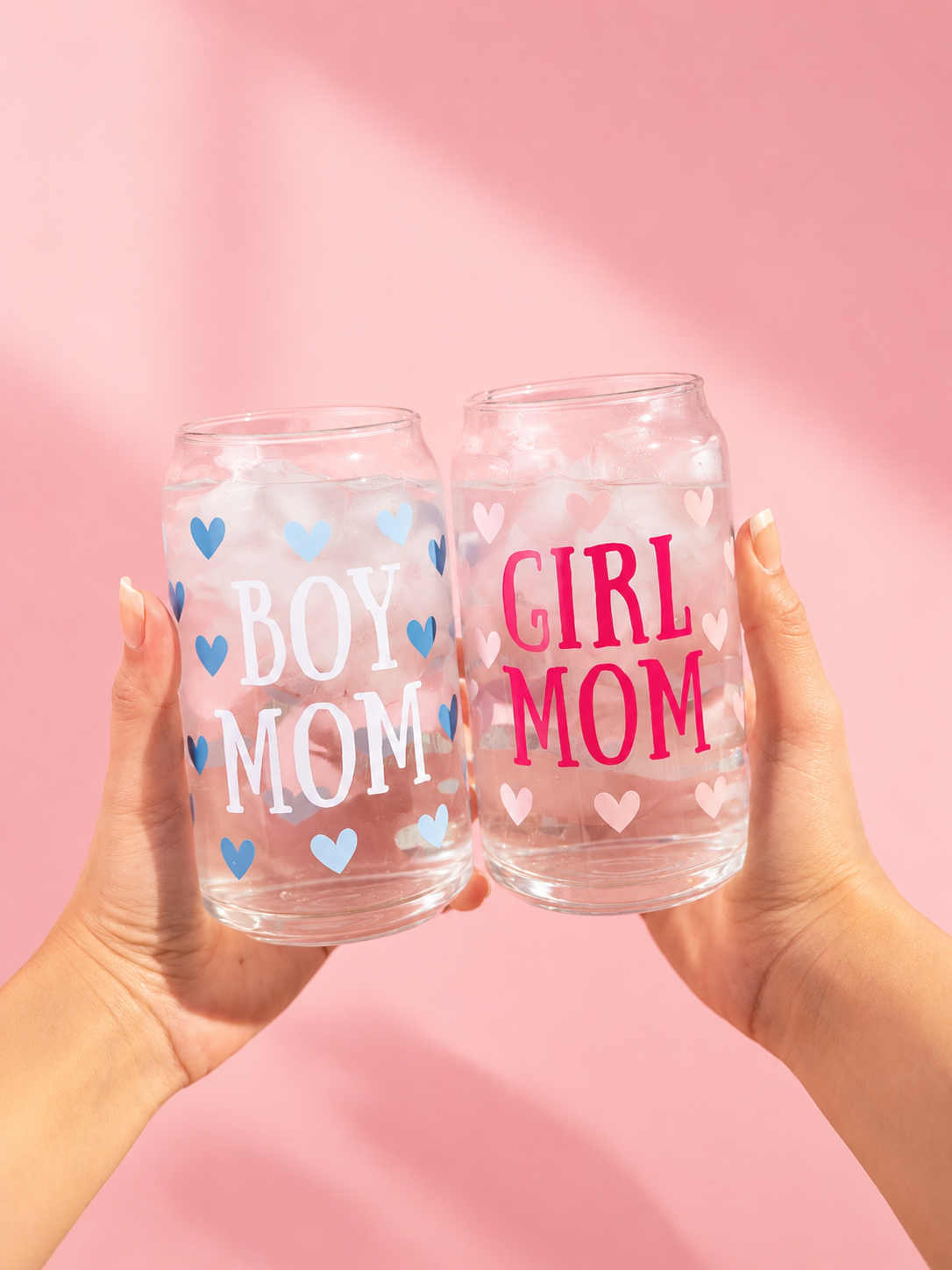 Boy or Girl Mom Glass