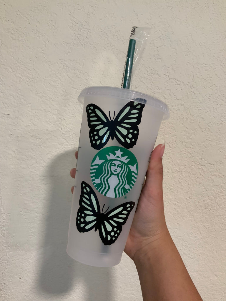 Mom Butterfly Starbucks Tumbler