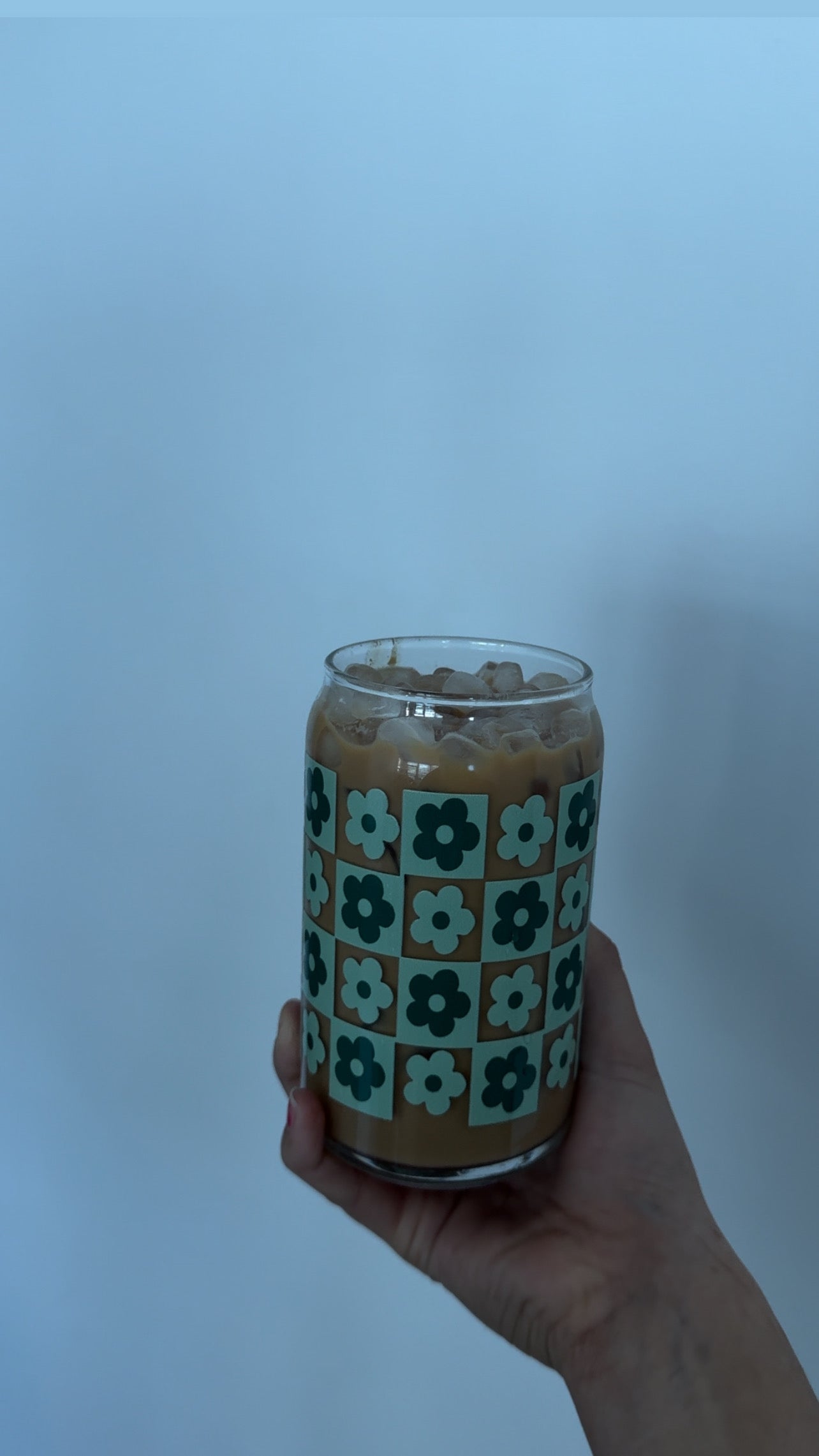 Flowers Glass Cup
