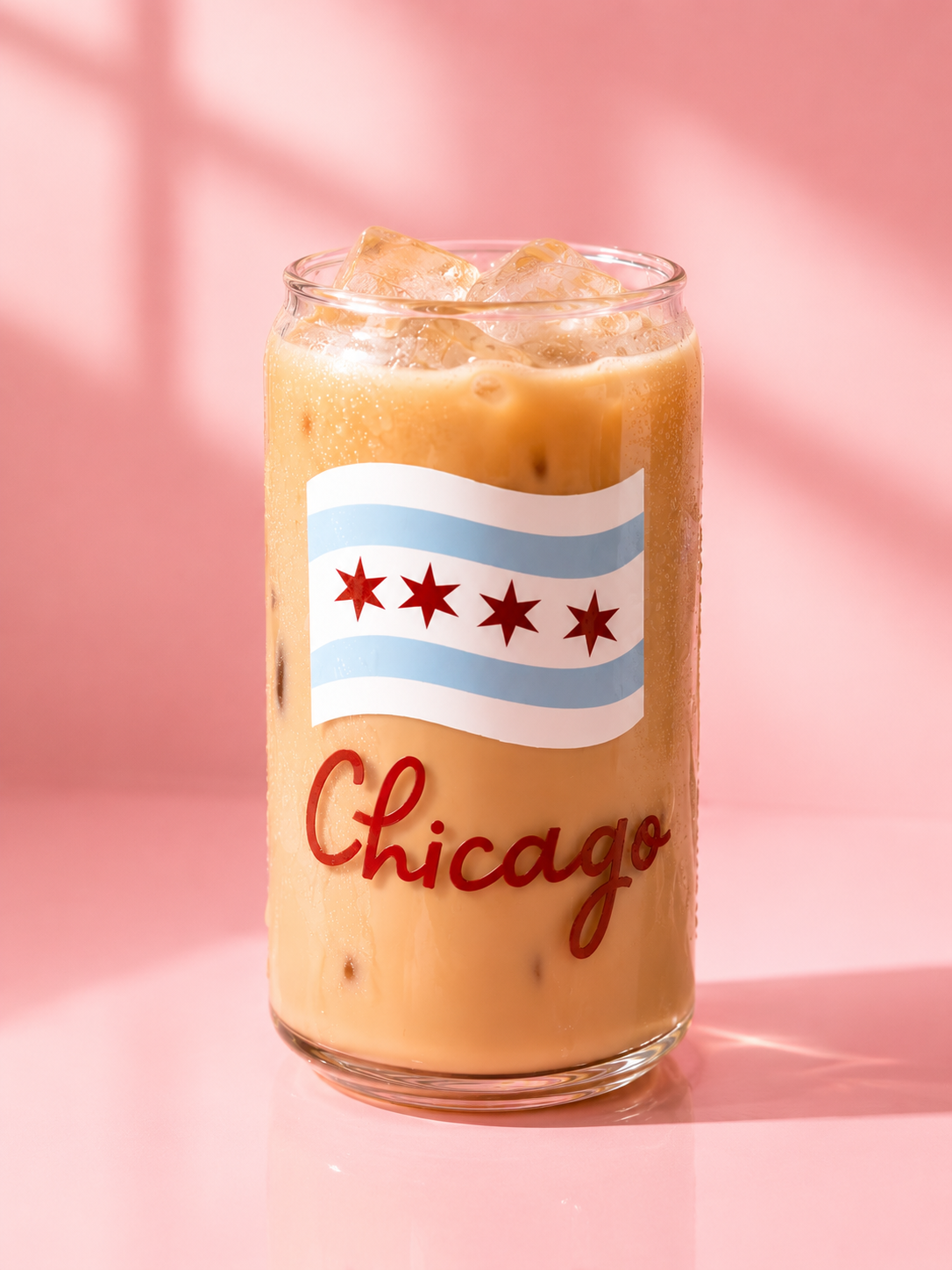 Chicago Handmade Iced Coffee Glass