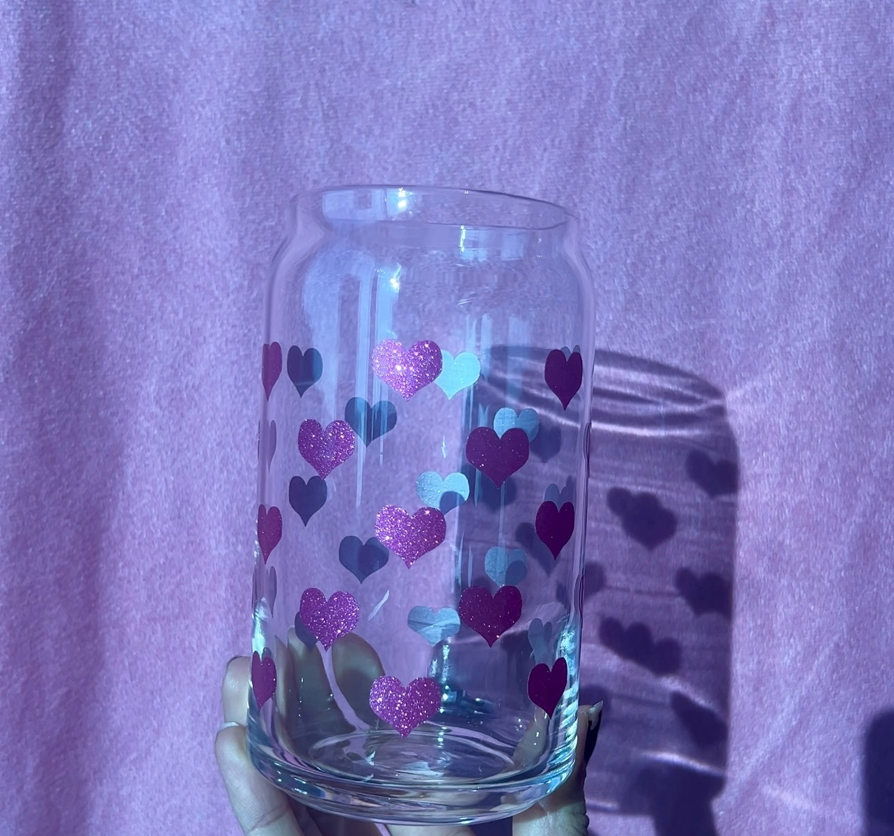 Heart Iced Coffee Glass or Mug
