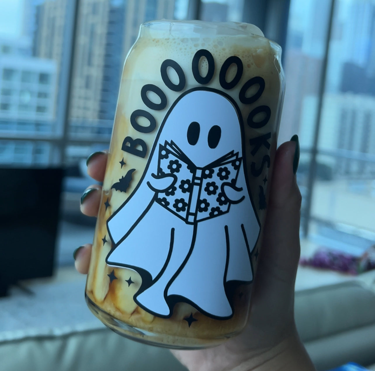 BOOks Iced Coffee Glass