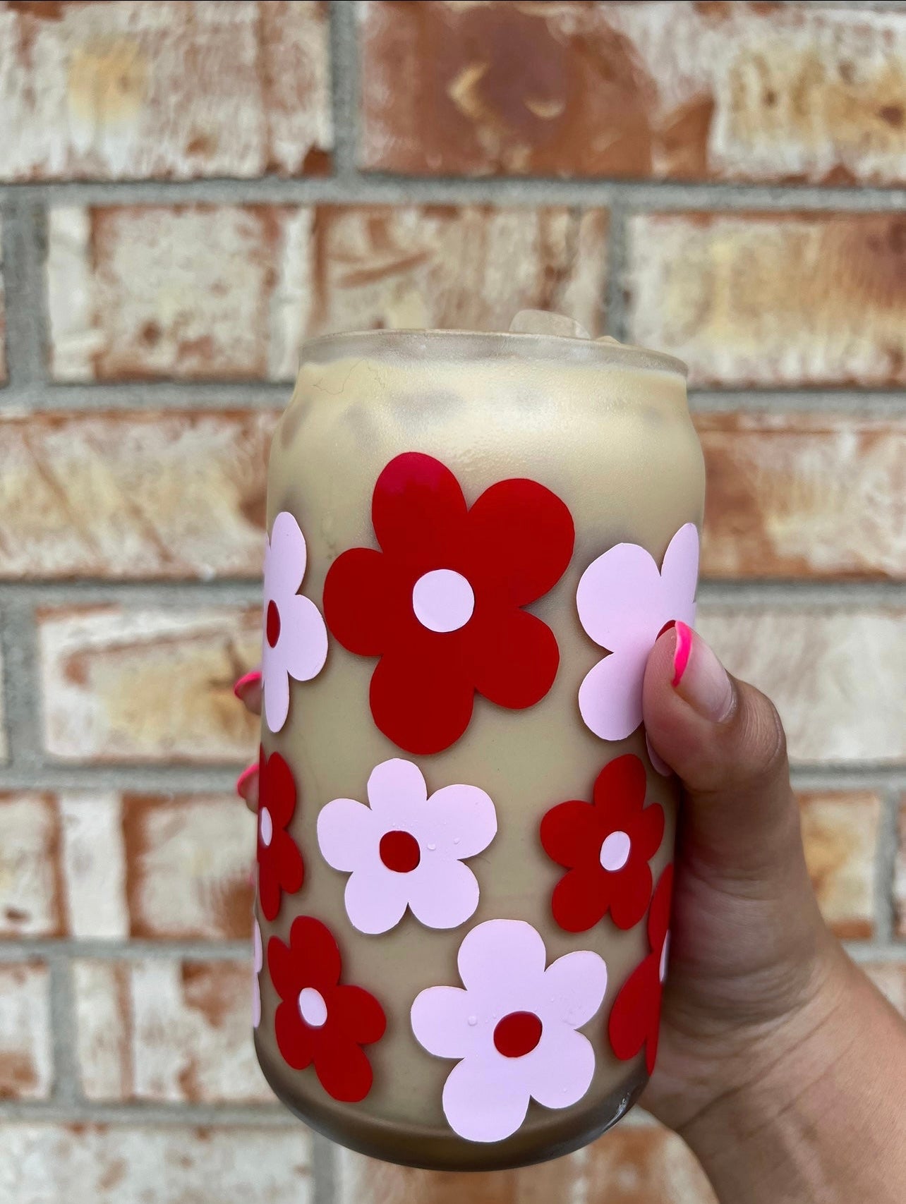 Flower Ice Coffee Glass