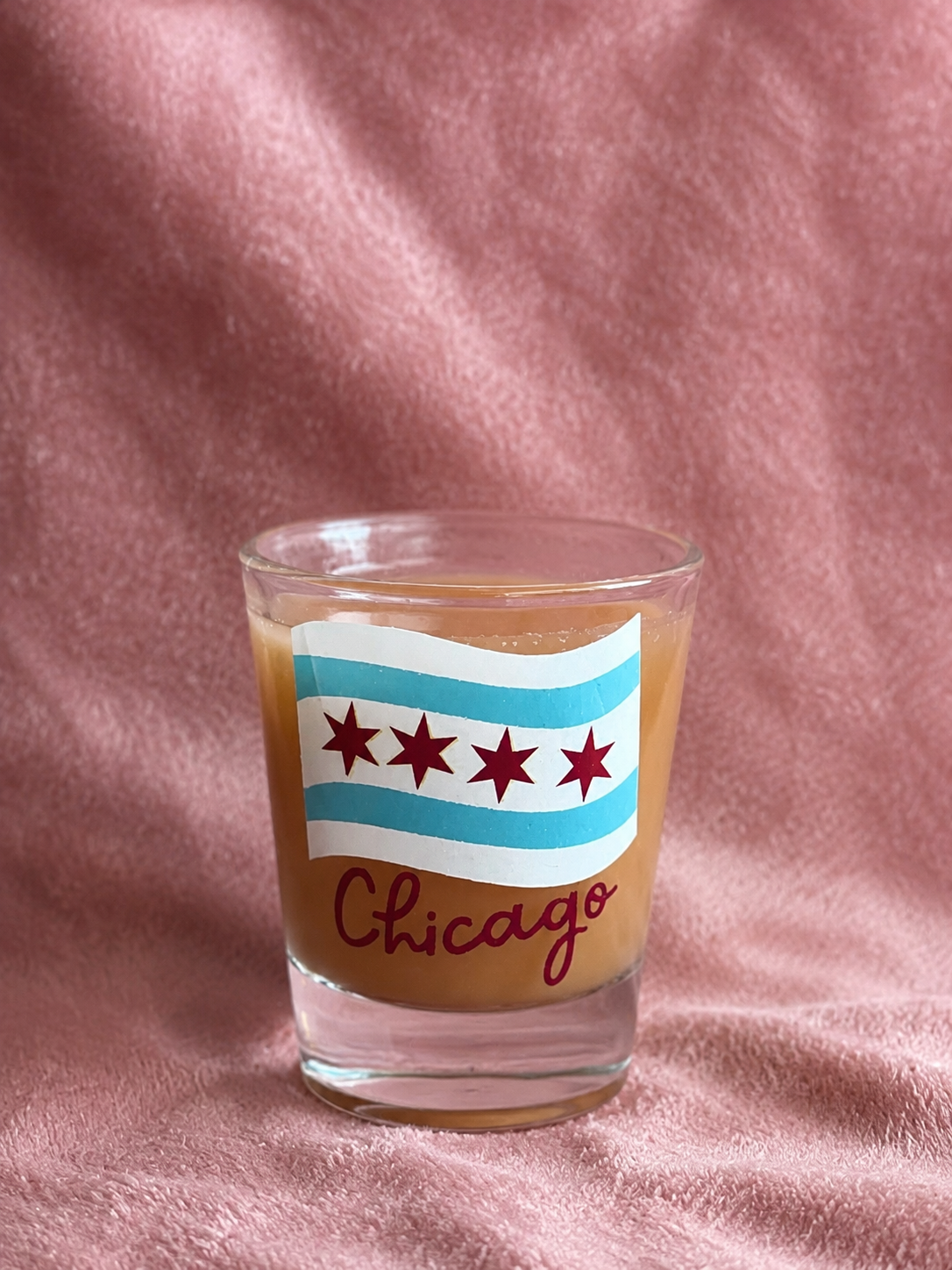 Chicago Shot Glass with Flag