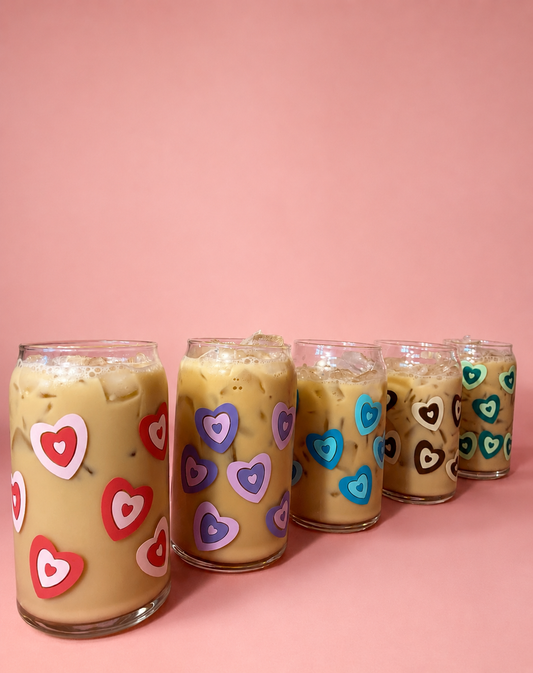 Heart Iced Coffee Cup