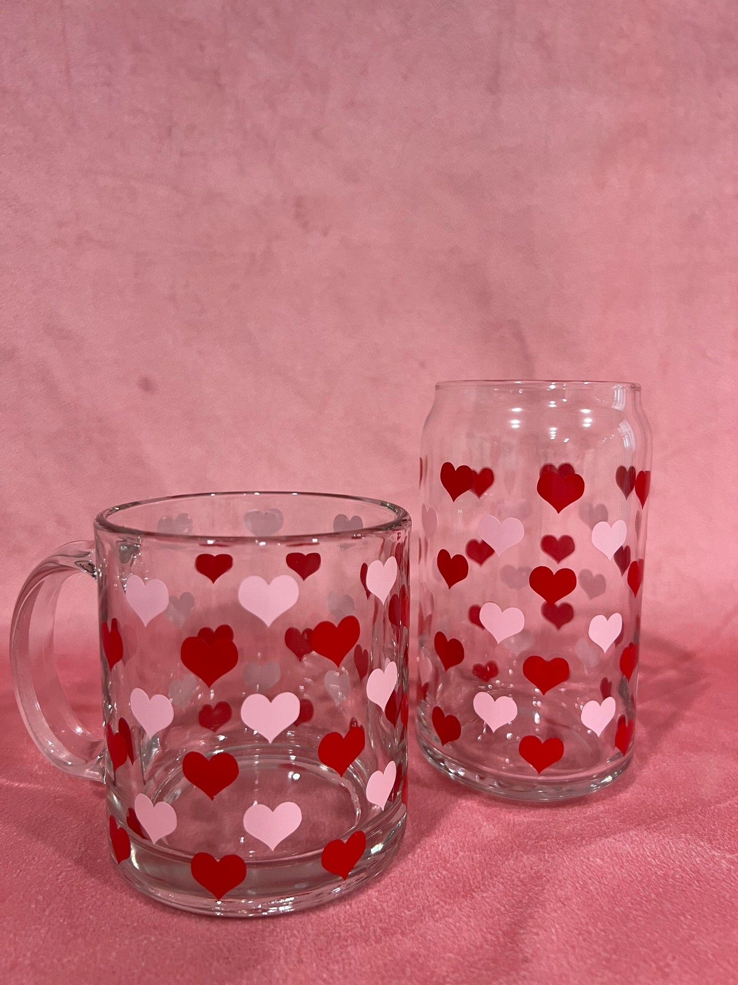 Heart Iced Coffee Glass or Mug