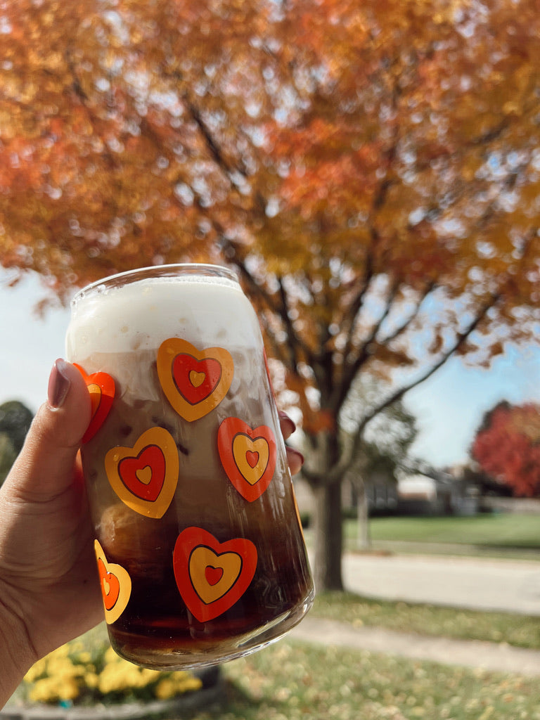 Heart Iced Coffee Cup