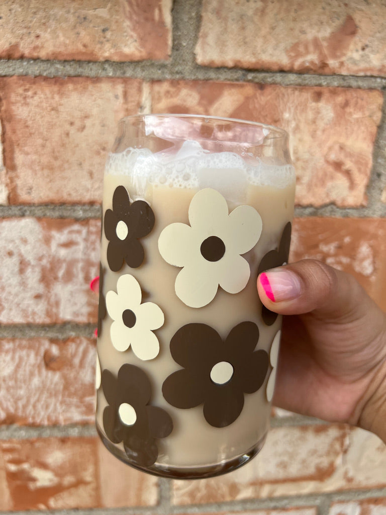 Flower Ice Coffee Glass
