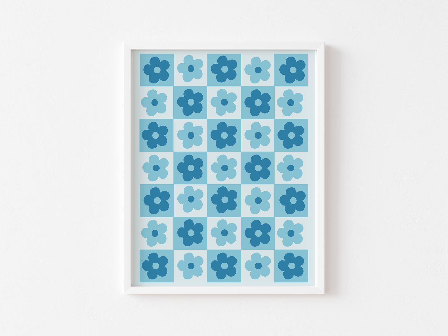 Flower Checkered Print