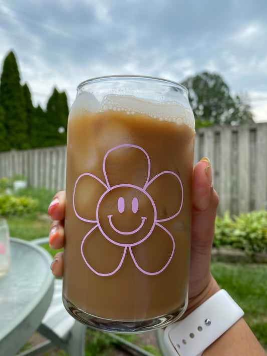 Flower Smiley Face Coffee Cup