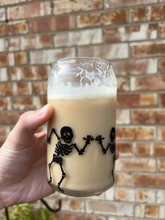 Skeleton Glass Coffee Cup or Mug