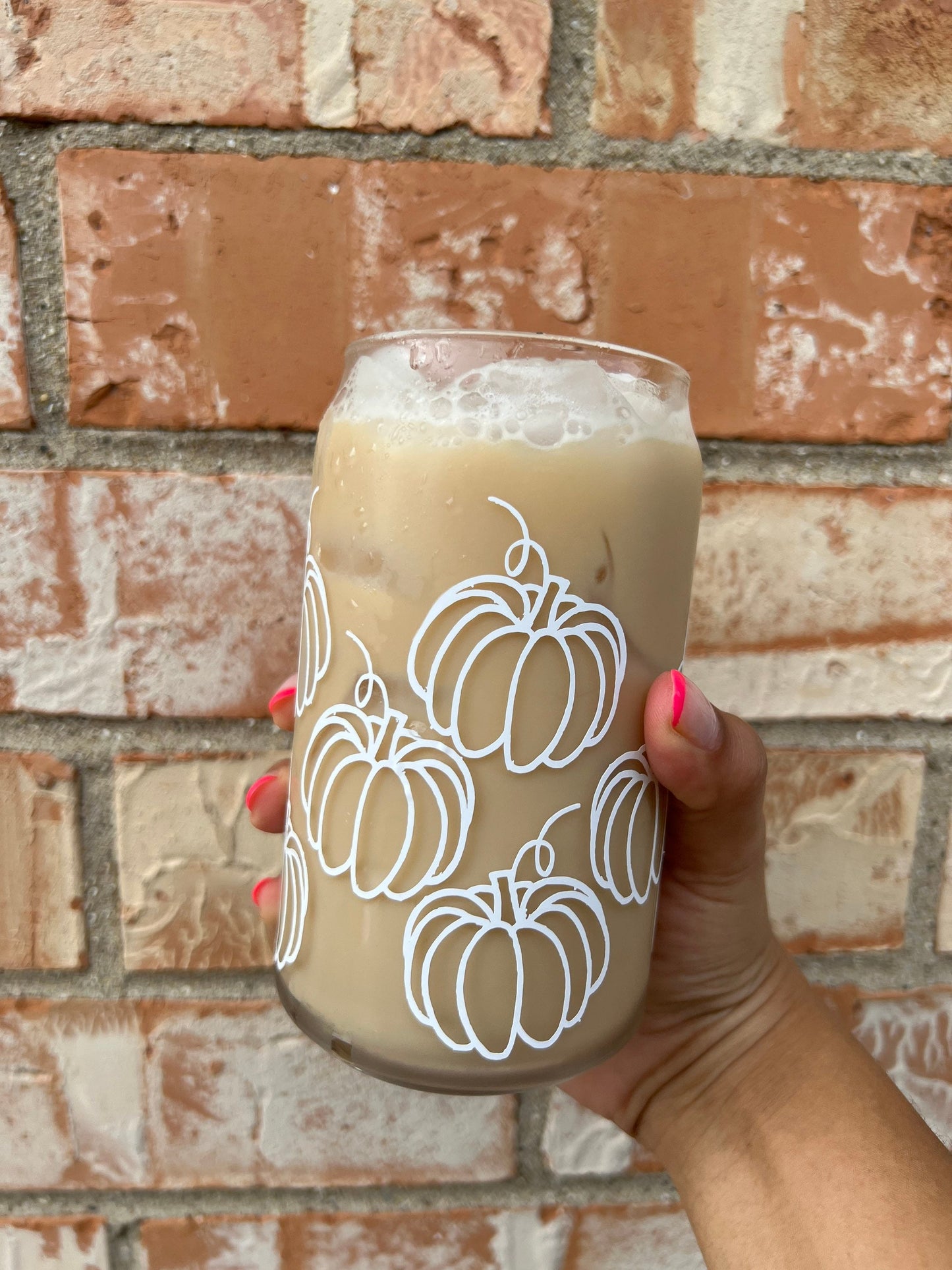 Pumpkin Glass Coffee Cup or Mug