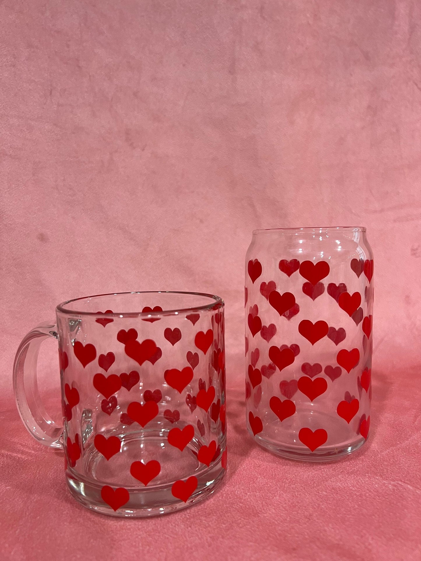 Heart Iced Coffee Glass or Mug