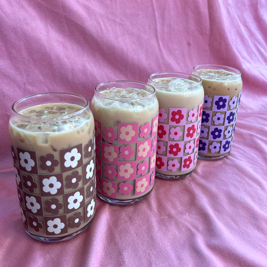 Flowers Glass Cup
