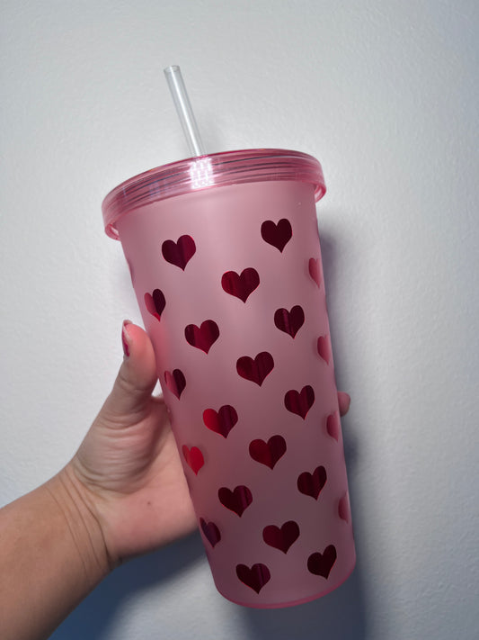 Red Heart Tumbler