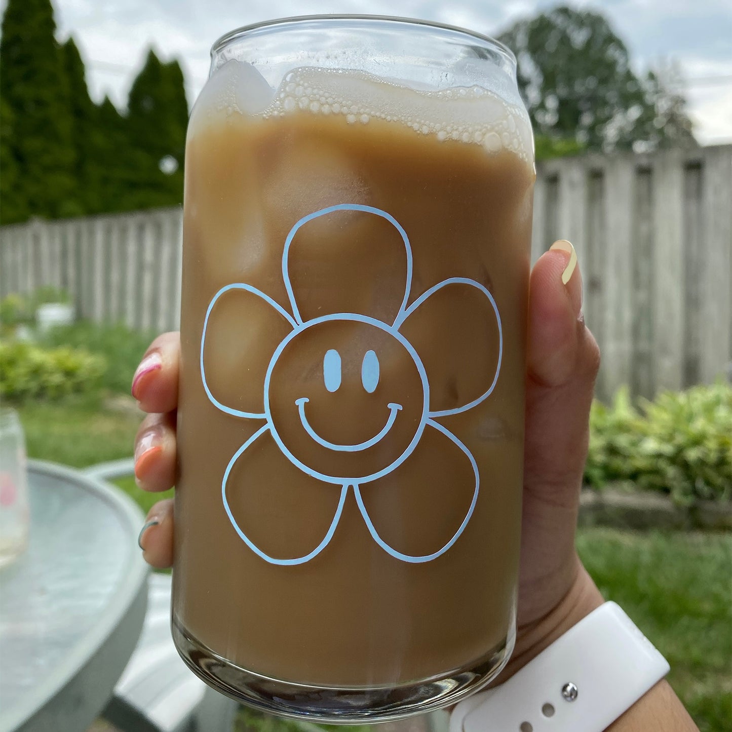 Flower Smiley Face Coffee Cup