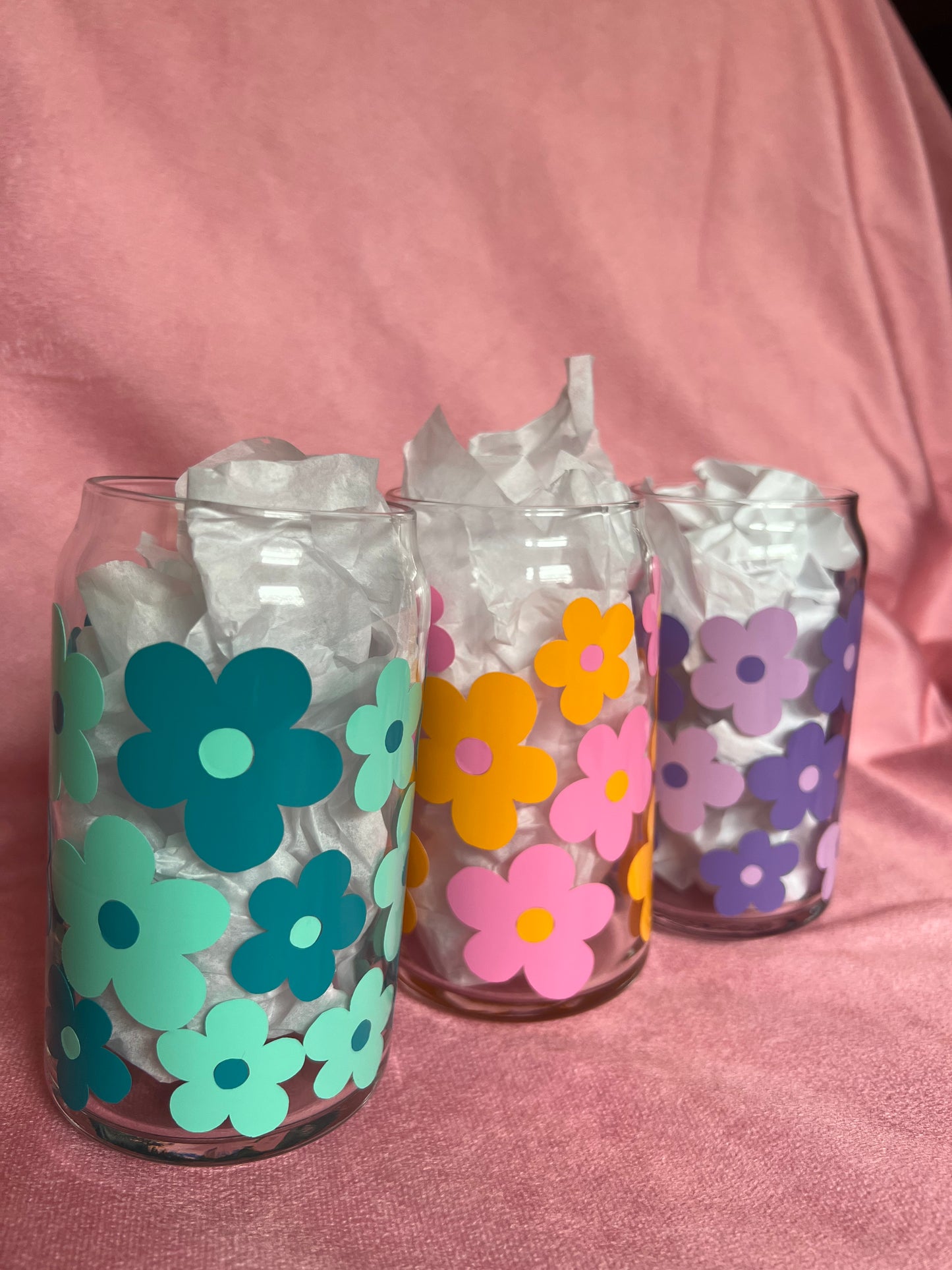 Flower Ice Coffee Glass