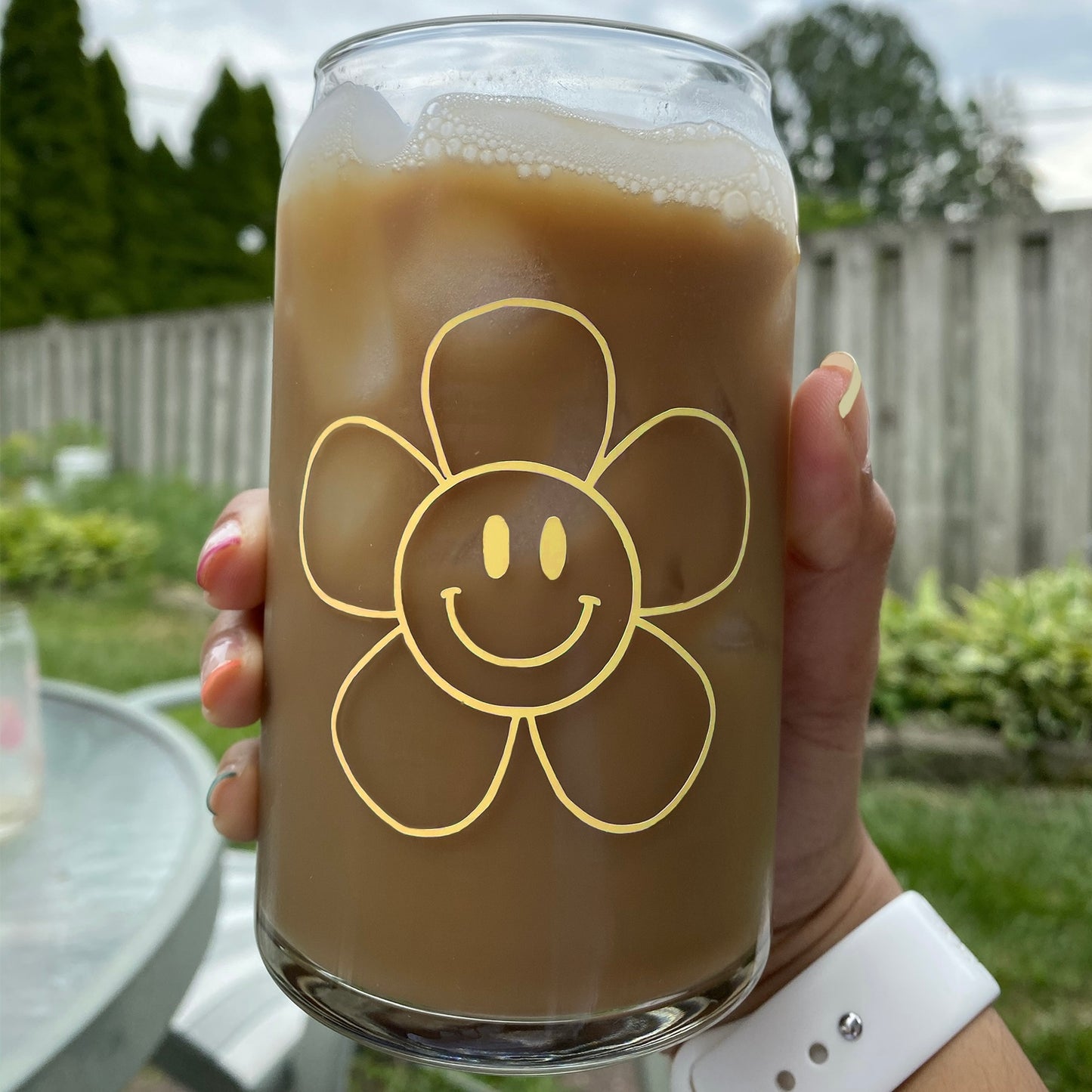 Flower Smiley Face Coffee Cup