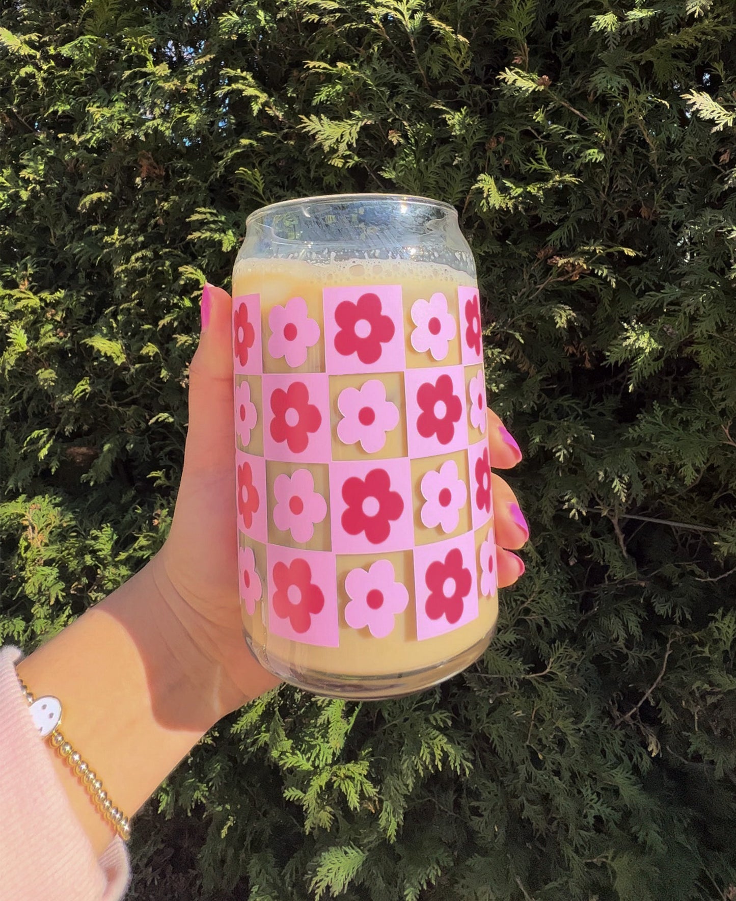 Flowers Glass Cup