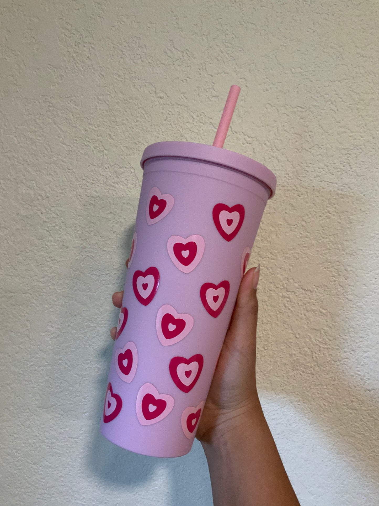 Pink Heart Tumbler