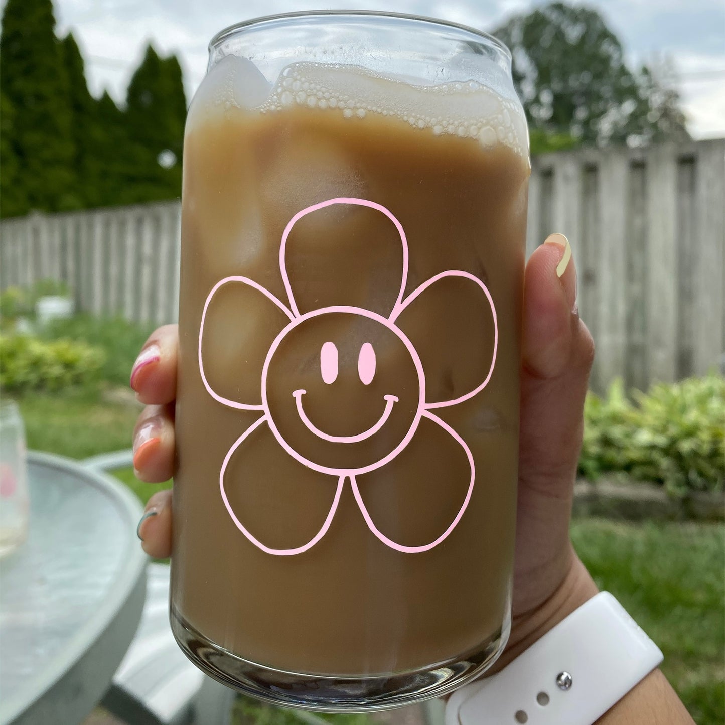 Flower Smiley Face Coffee Cup