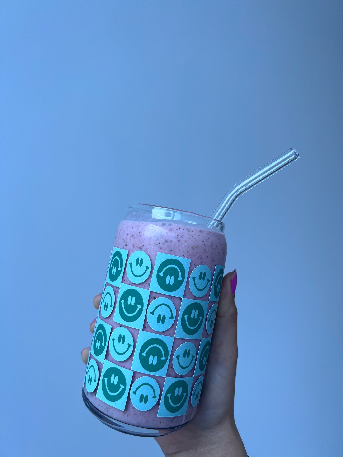 Smiley Face Glass Cup