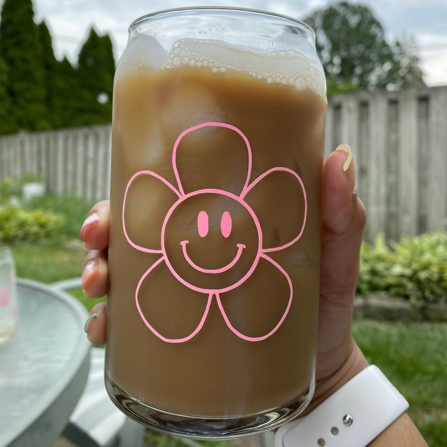 Flower Smiley Face Coffee Cup